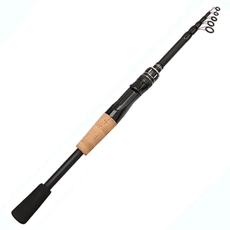 Ultra-Light Fishing Rod Carbon Fiber Spinning Casting Pole Handle Telescopic Sea