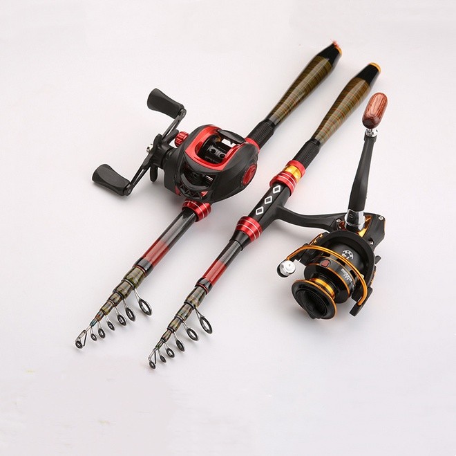 Telescopic Fishing Rods Spinning Casting Rod Carbon Fiber Rod Bass Ultra Light