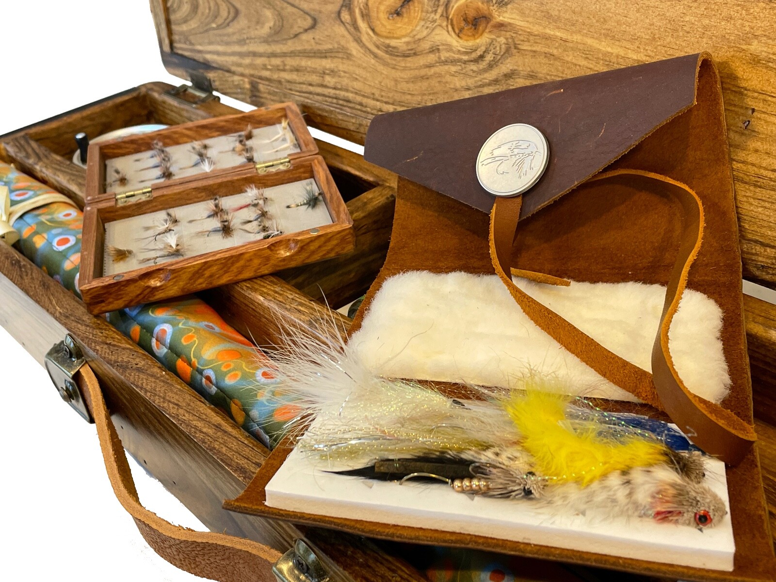 Two-Hearted Fly Rod Case with Rod, Reel, & Fly Box (5wt. 9″ 4 pc)