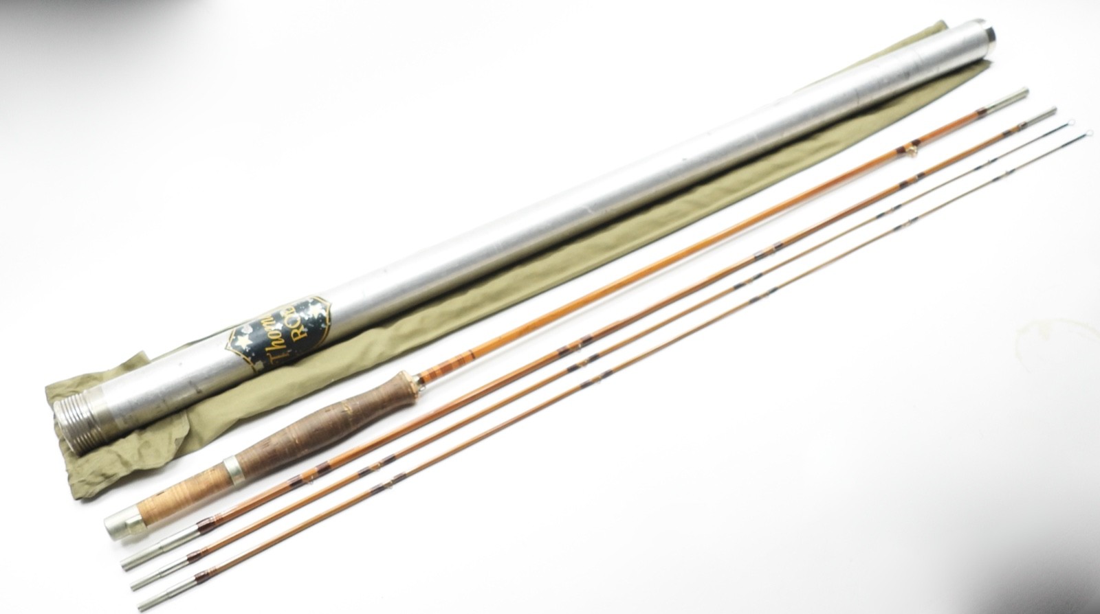 F.E. Thomas Special “Streamer” Bamboo Fly Fishing Rod. 9’. 3/2. W/ Tube & Sock.