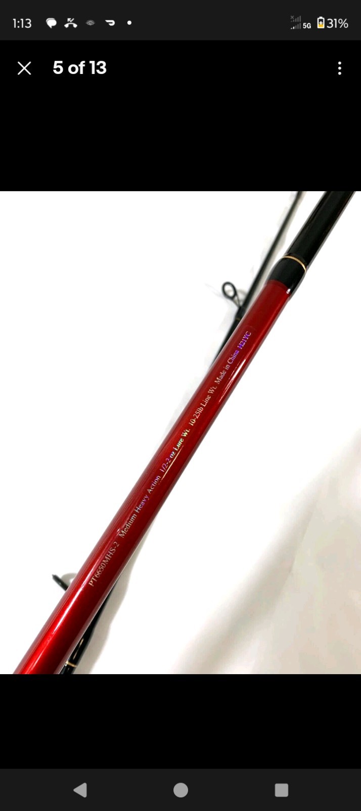 Power PLUS Trophy PT6650MHS-2 Two Section 10-25Lb med Heavy Action Fishing Rod