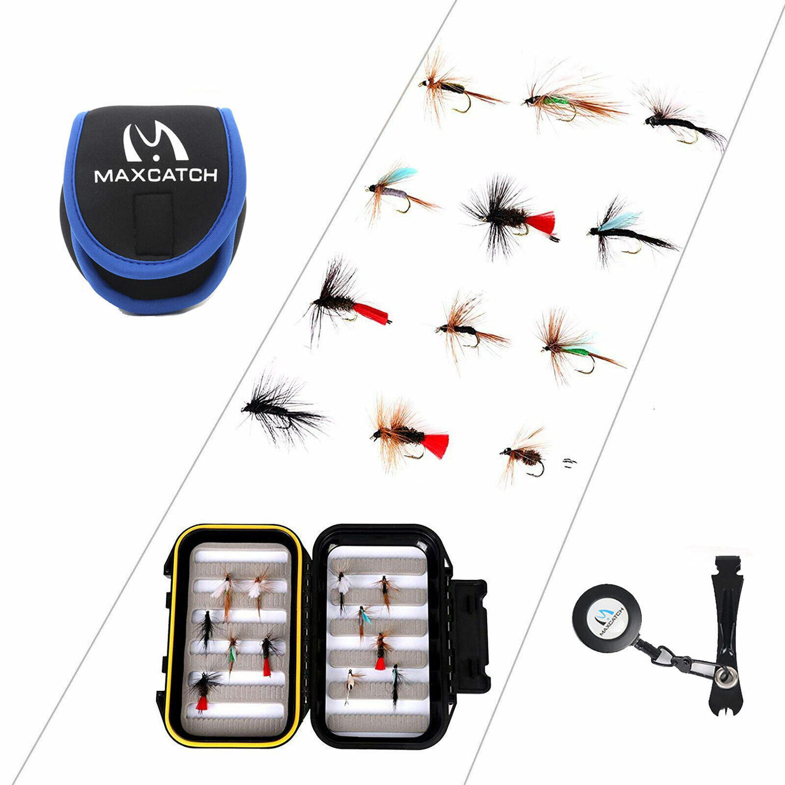 Maxcatch Extreme 3/4/5/6/7/8WT Fly Fishing Rod Combo, Fly Reel,Line,Flies Outfit