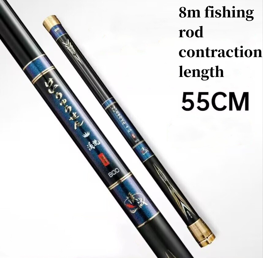 Carbon Fiber Fishing Rod Telescopic Ultra-light 3.6m 4.5m 5.4m 8m 9m Stream Rods