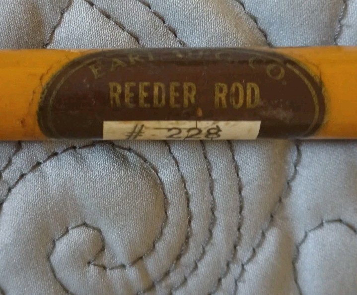Vtg Rare REEDER Earl MFG Co 2pc Spinning Boat Rod 8’8″ Vancouver WA & Rod Caddy