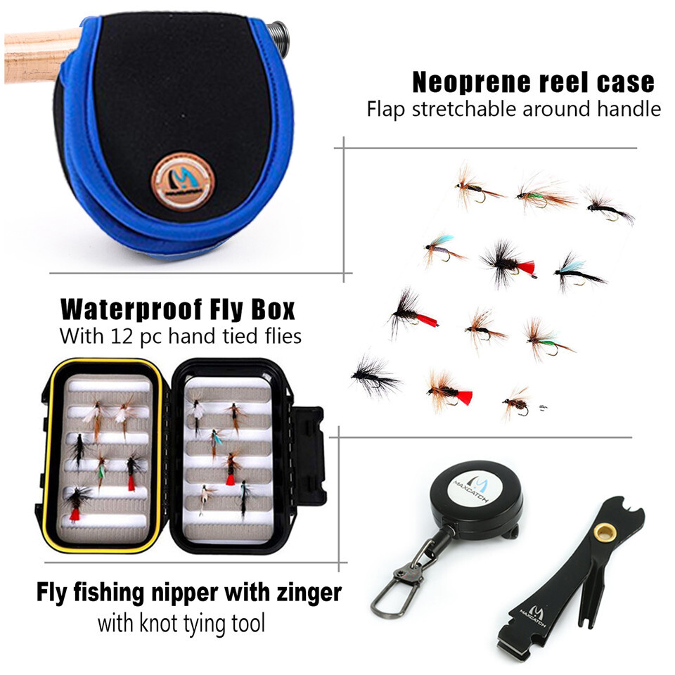V-light Small Stream Fly Fishing Rod Combo 1/2/3WT Rod, Reel, Line Outfit