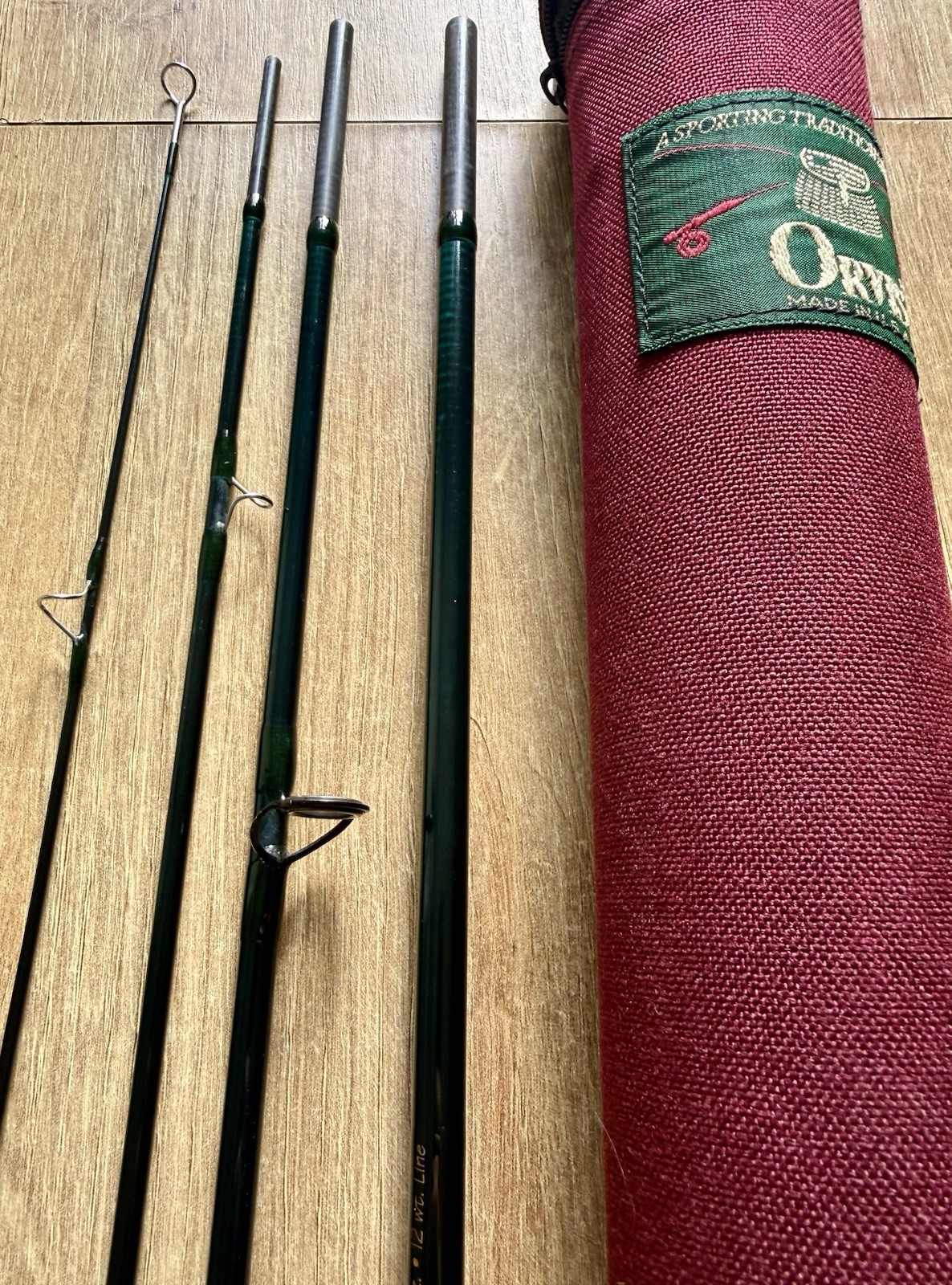 Orvis Trident TLS 9 Foot #12 Carbon 4 Piece Saltwater Fly Rod with Travel Tube