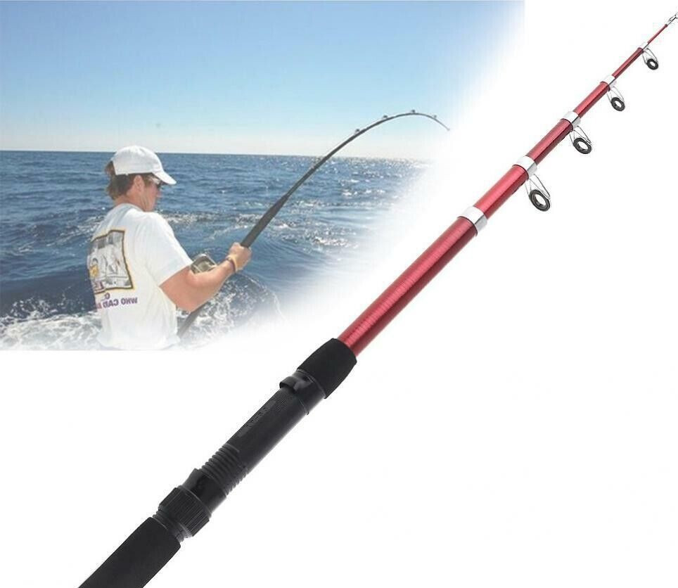 1.8m Glassfiber Telescopic Fishing Rod Sea Pole Travel Sea Rock Rods