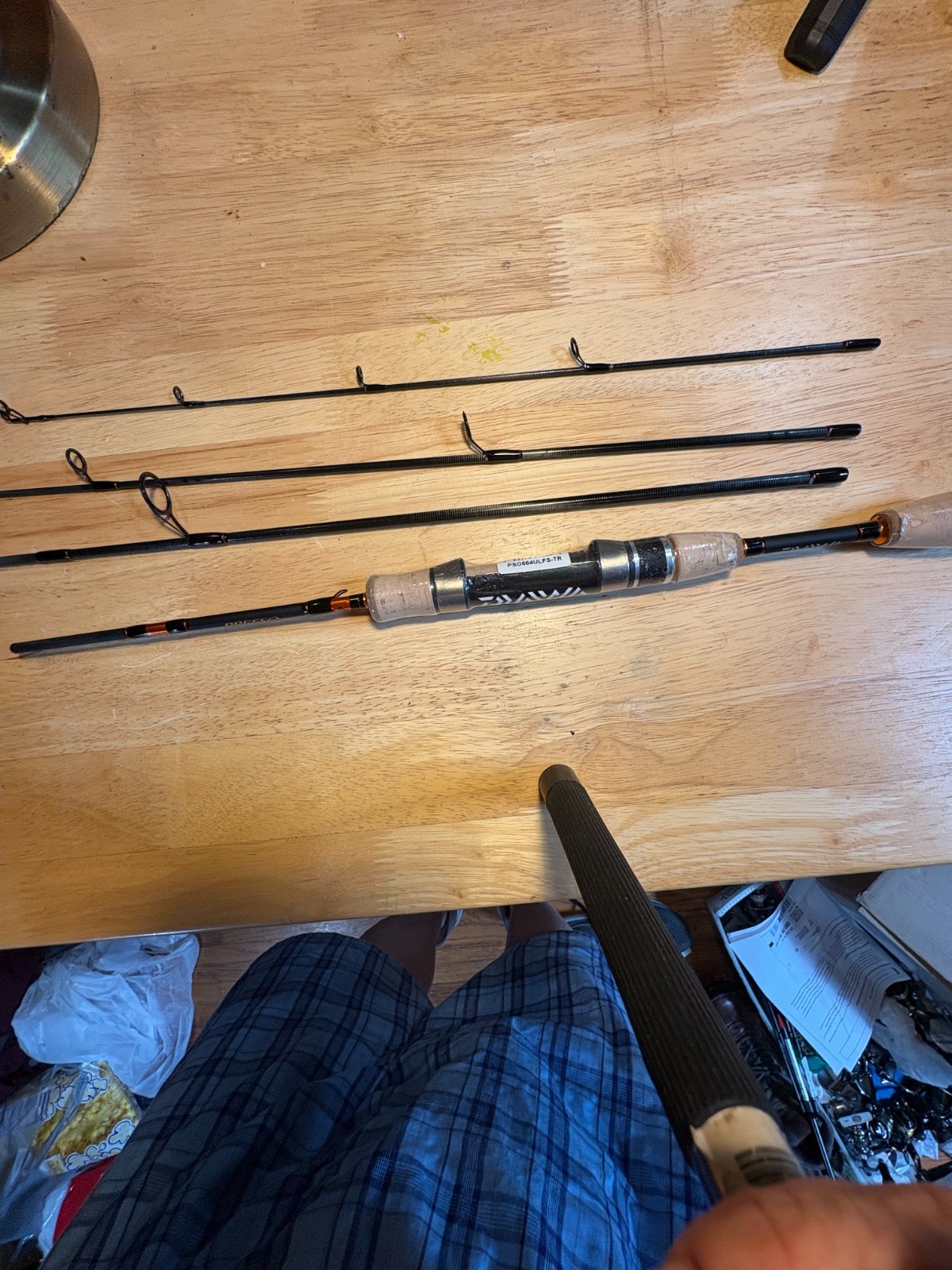 Diawa Presso Ultra Light 4 piece spinning rod, 6 foot, 1 t0 6 lb line weight