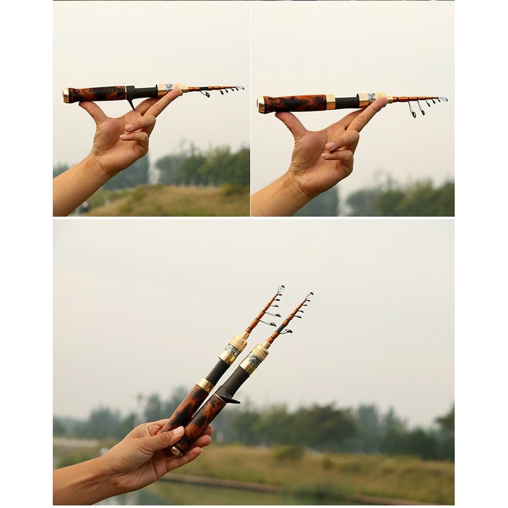 Ultralight Carbon Fiber Telescopic Fishing Rod Light Weight for Trout Stream