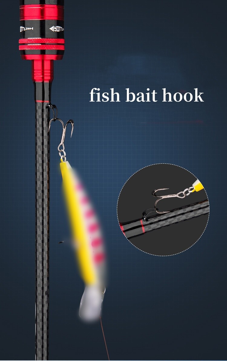 Fishing Rod 1.68M 1.8M Carbon Spinning/Casting Rod Trout Lure Travel Pole M/L/MH