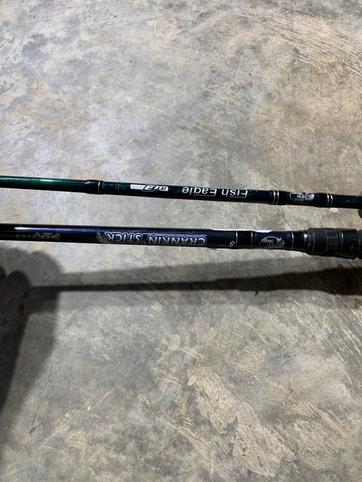 LOT OF 10 BASS PRO SHOP, Lews, FISHING RODS (BROKEN)