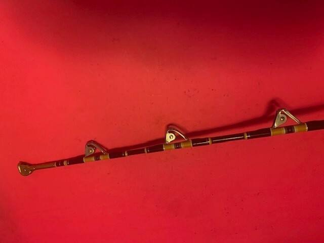 CUSTOM BUILT 5 FOOT 7 1/2 INCH 50 TO 130 POUND CLASS BOAT TROLLING FISHING ROD