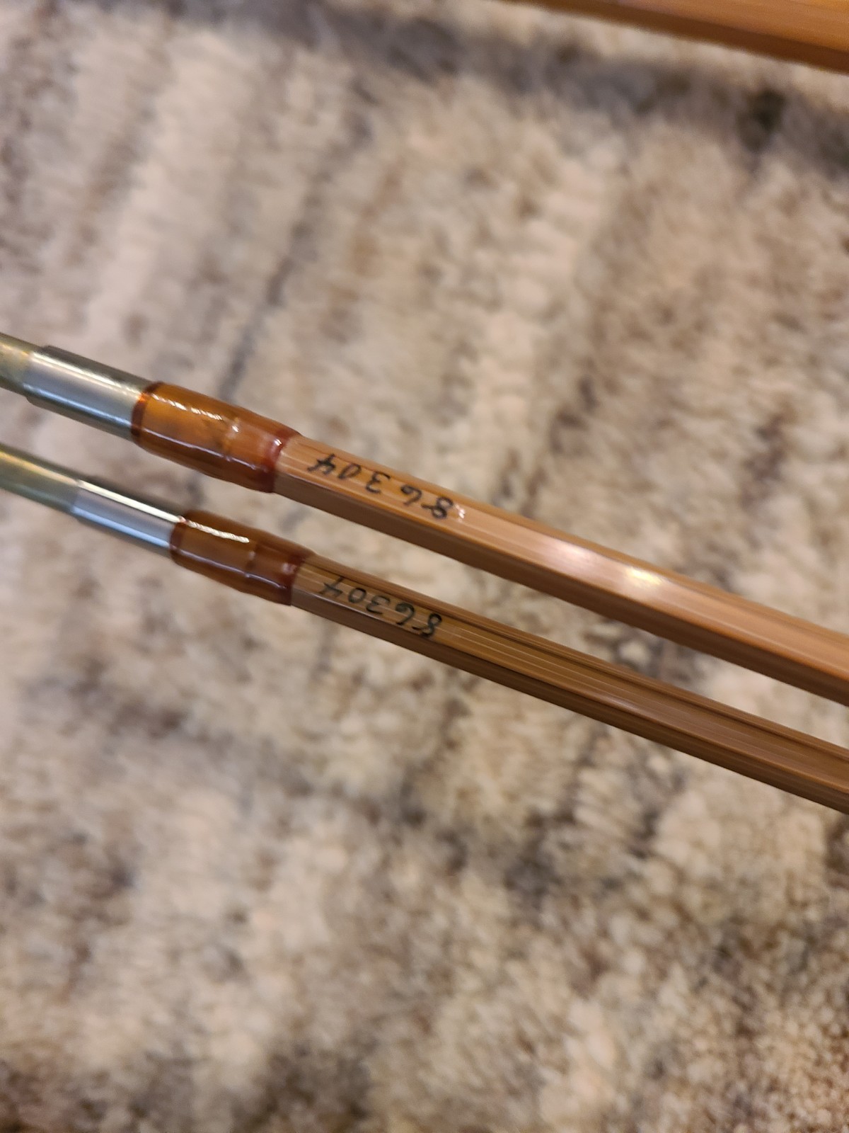 C.F. Orvis “125” Impregnated Bamboo Fly Rod. 8′ . 6wt. W/ Tube & Sock.