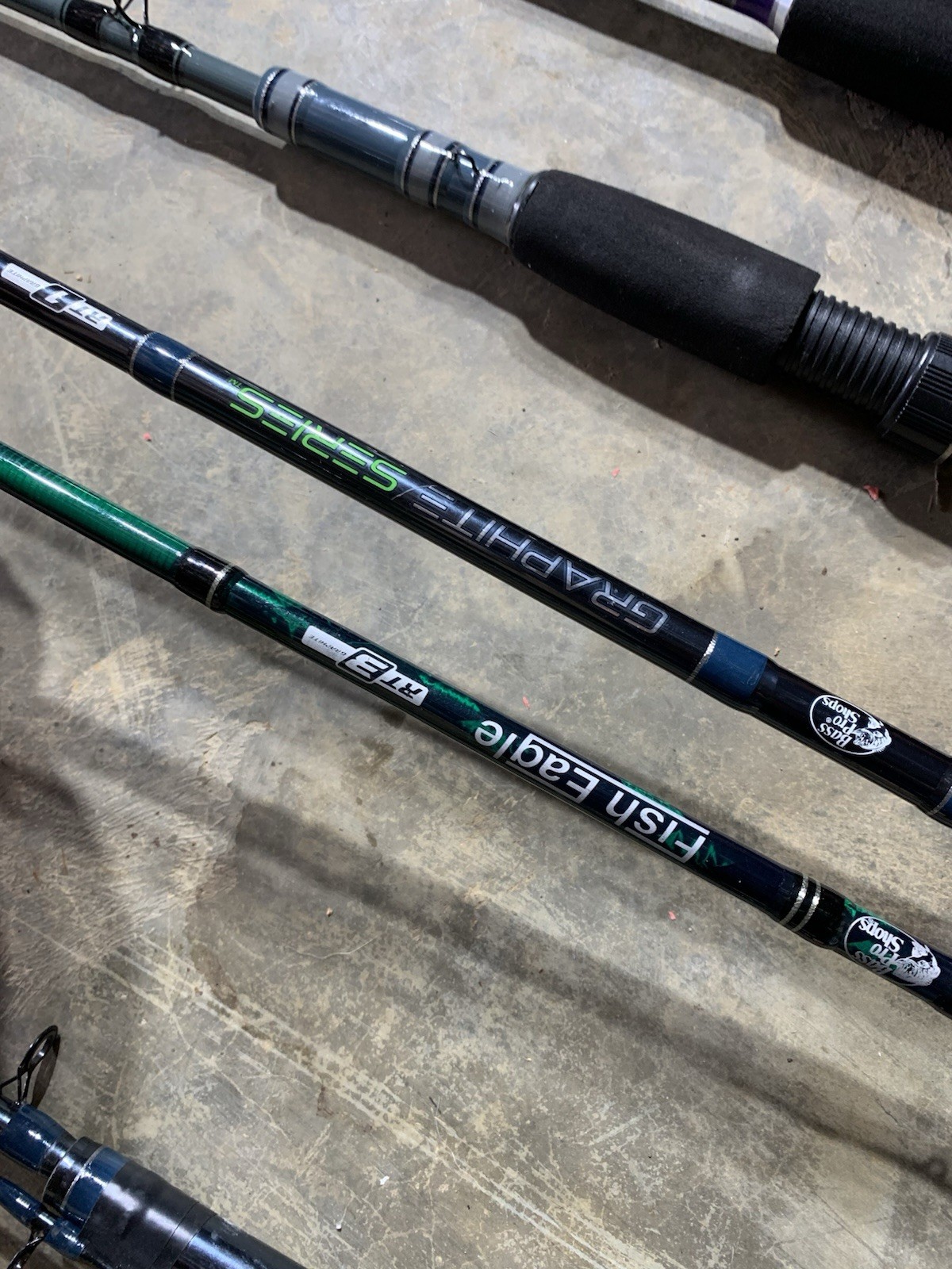 LOT OF 10 BASS PRO SHOPS FISHING RODS (BROKEN)