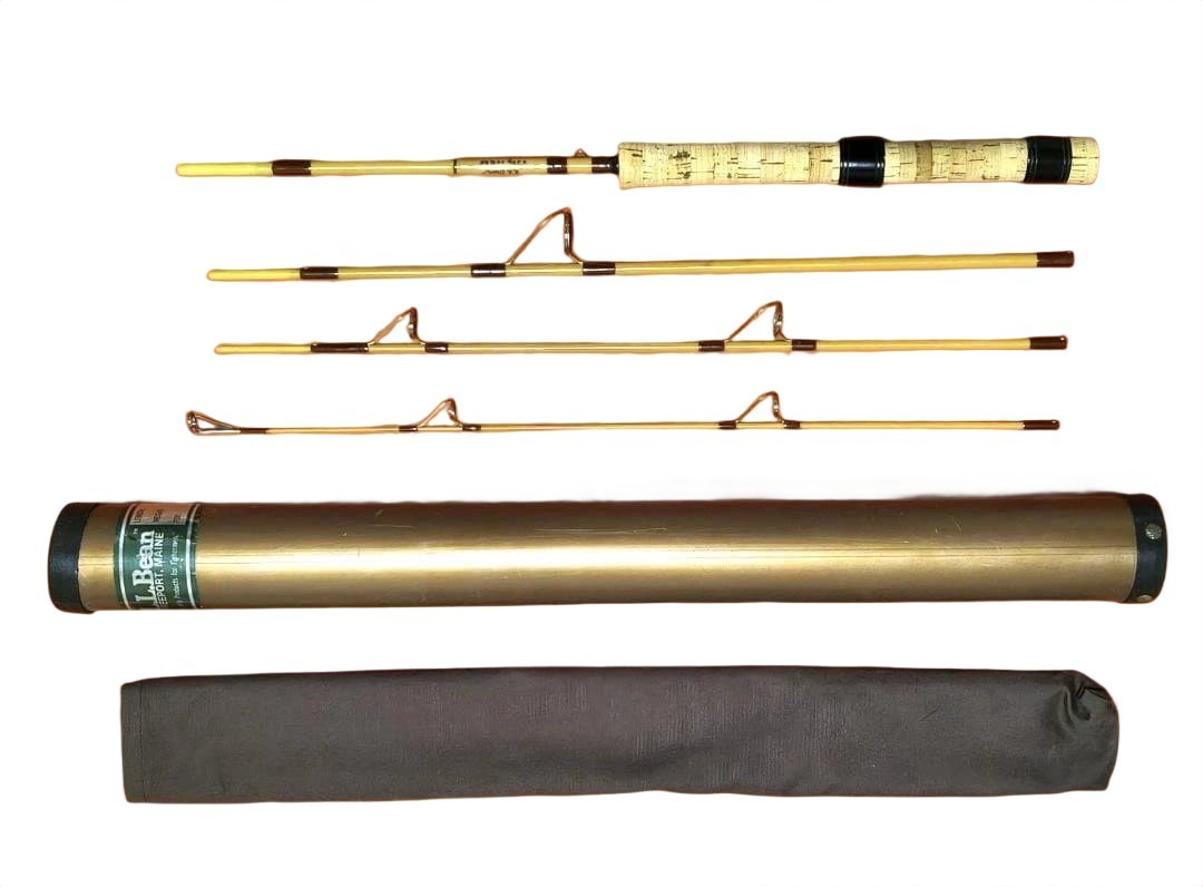 L.L.Bean 80’s 4-Pc Pack Baitcast Rod 6ft Vintage Glass Fishing Gear JDM