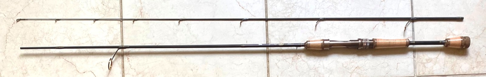 High modulus Graphite Trout Spin Rod – 2 section 6’6″ – Light Guides -New