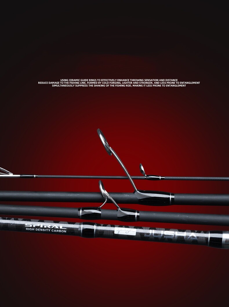 6 ft Trout Fishing Rods Carbon Fiber Spinning/casting Rod Carp 2 Sections Poles