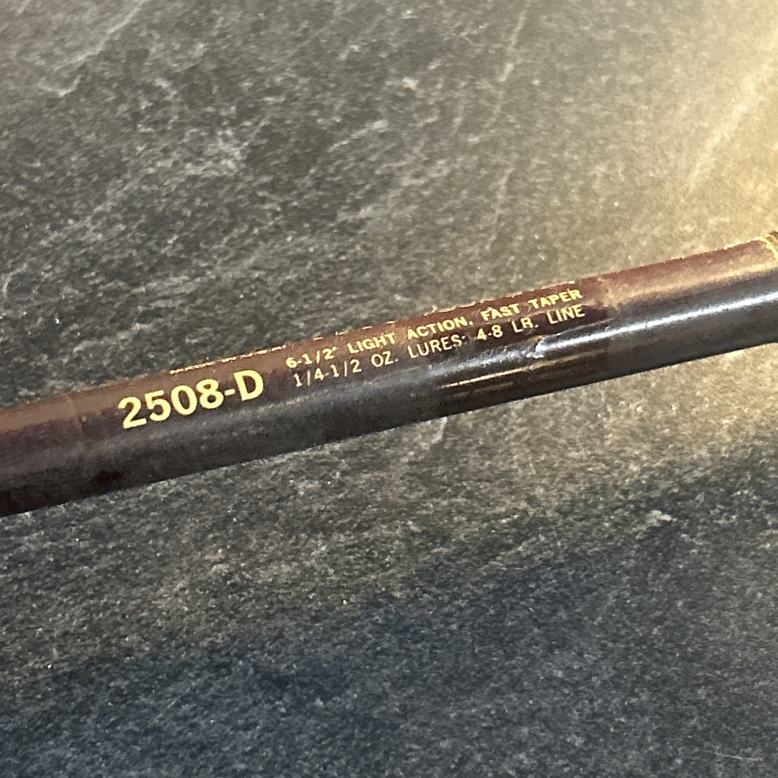 Vintage Garcia 2508 D 6 1/2 Ft fast taper light action 2 Piece Spin fishing rod