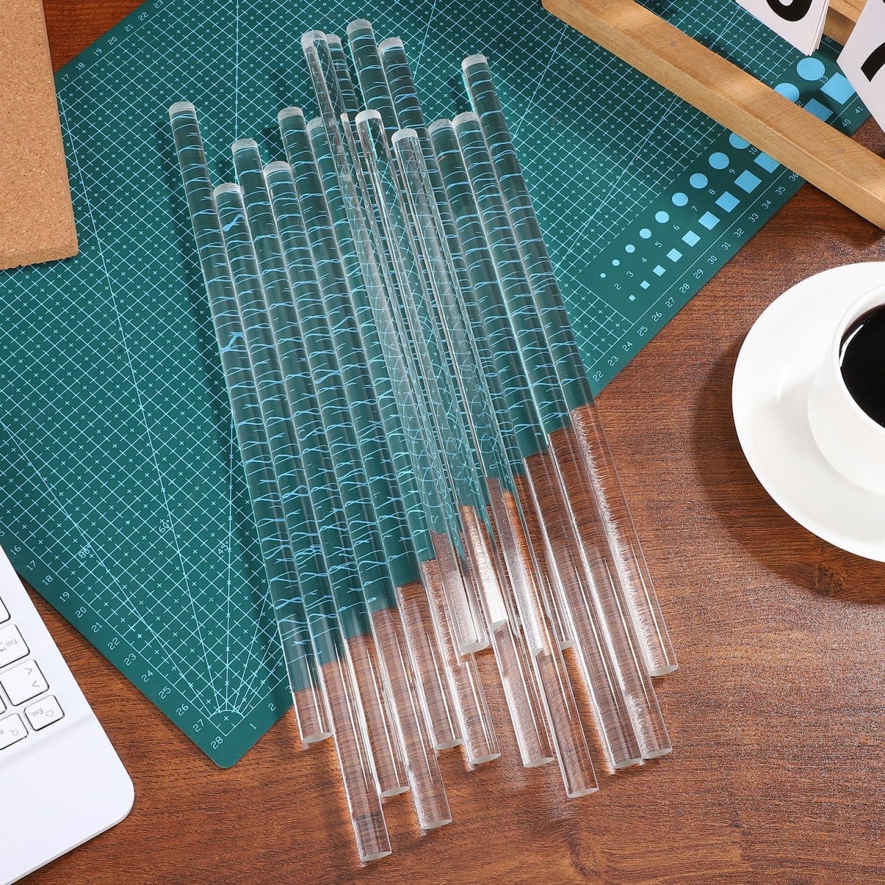 15 PCS Clear Round Acrylic Dowel Rods 12×1/2 Inch Cake Support Crafts Sticks