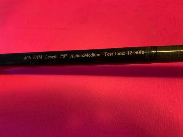 ANDE CORTEZ 7 FOOT 12 TO 30 POUND RATED SALTWATER SPINNING ROD NEW OLD STOCK