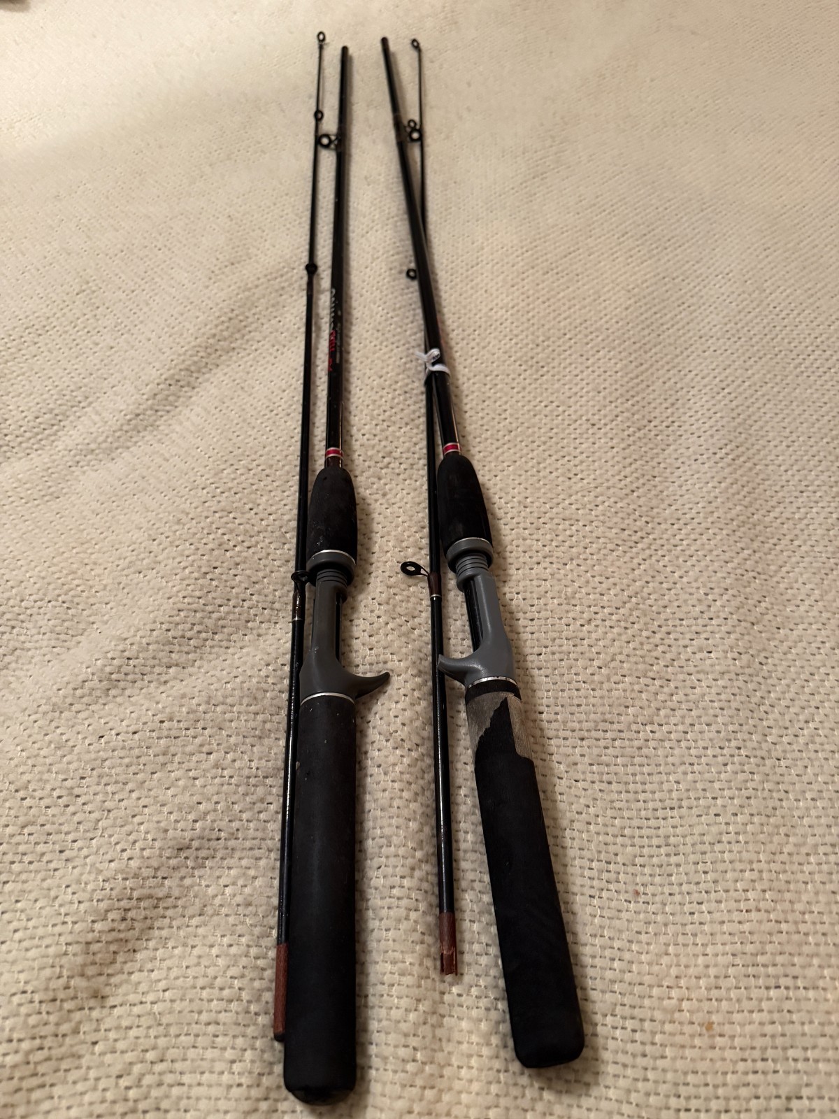 Zebco Red Rhino Spin Cast Rod Lot of 2 See Description