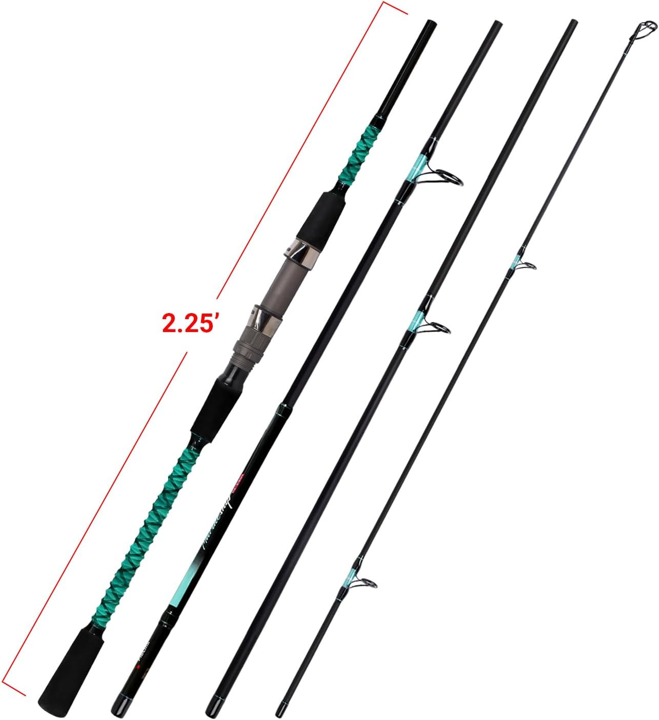 Surf Fishing Rod Portable Travel Surf Spinning Rod 2 Piece/3 Piece/4 Piece Carbo