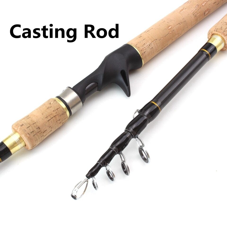 1.8m2.1m2.4mSpinning Fishing Rod M power Hard Telescopic Carbon Fiber new