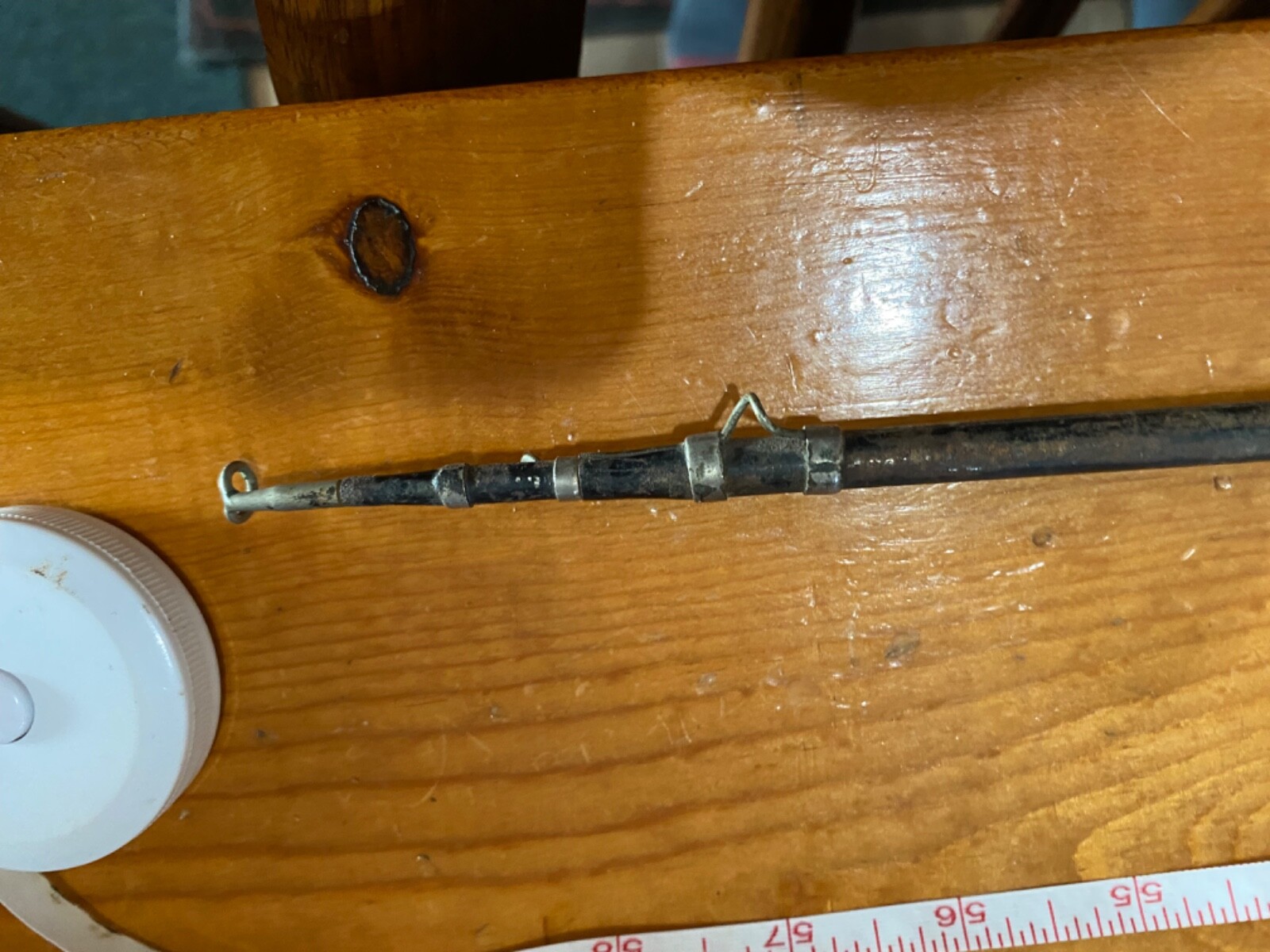 Vintage from estate telescoping, old antique fishing pole, took out the photos