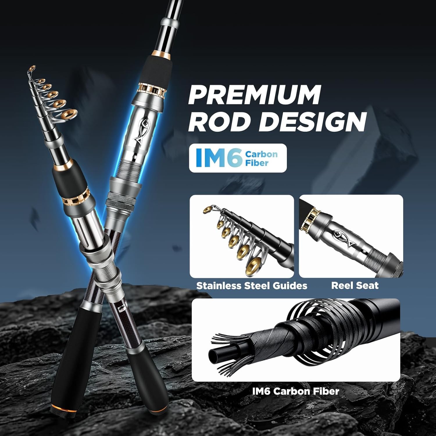 Fishing Gear – Telescopic Fishing Rod and Reel Combo with Tackle