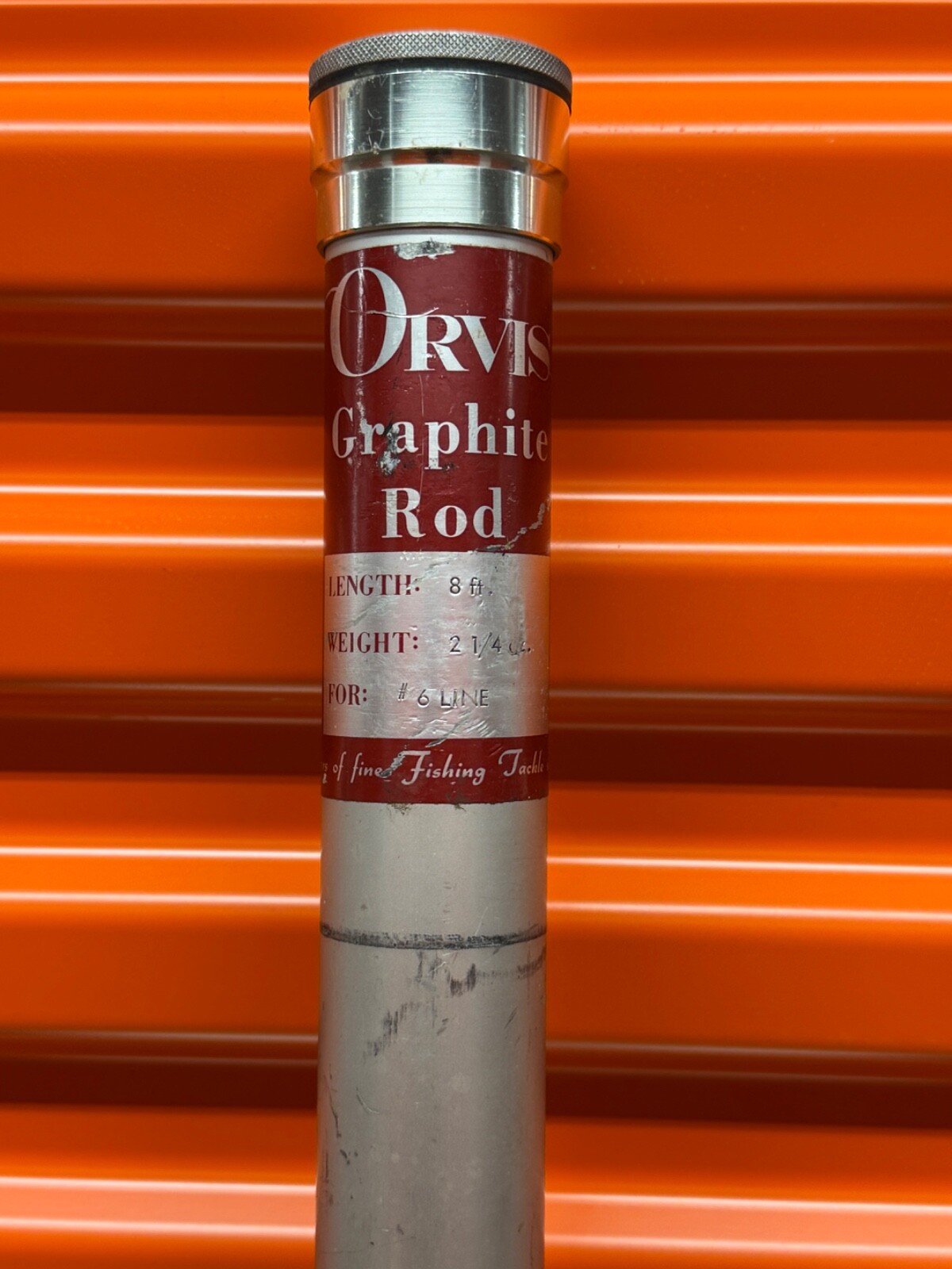 Vintage Orvis Graphite Fly Rod 8′ 2 1/4 oz. Wt. #6 Line w Sheath & Tube, FreeShp