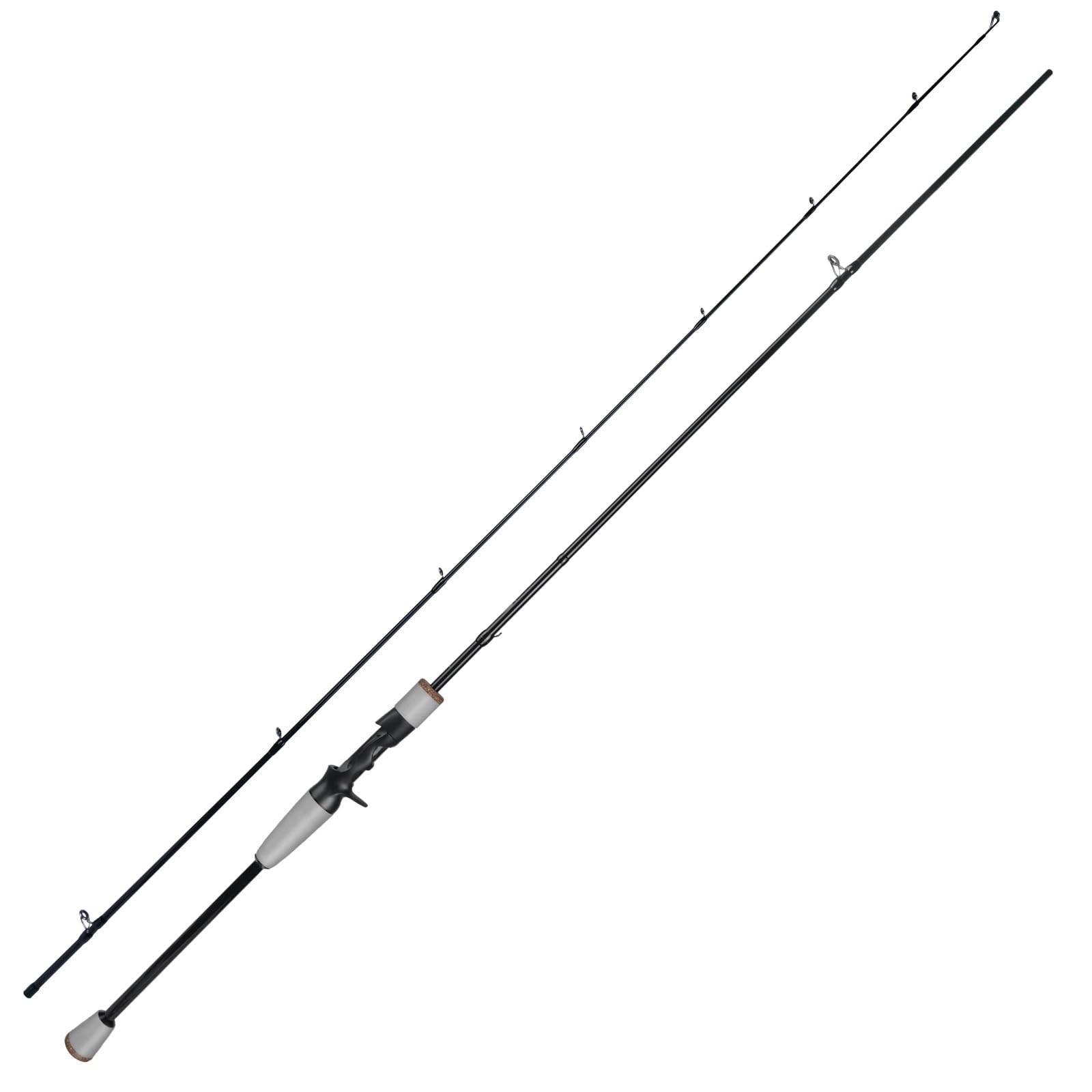 Ultralight 2-Piece Fishing Rod – Spinning & Baitcaster for Trout, Crappie, Bass