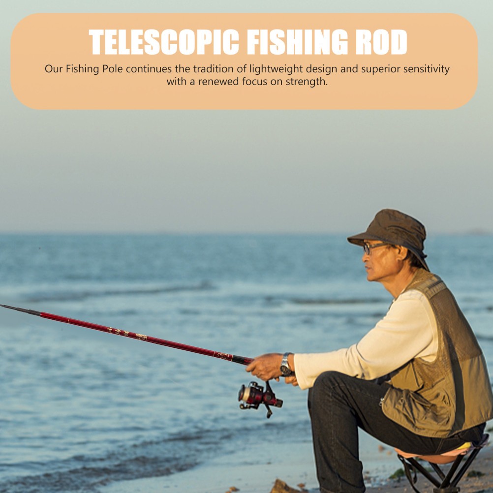 Compact Telescopic Fishing Rod Adjustable Lightweight Pole 160 cm