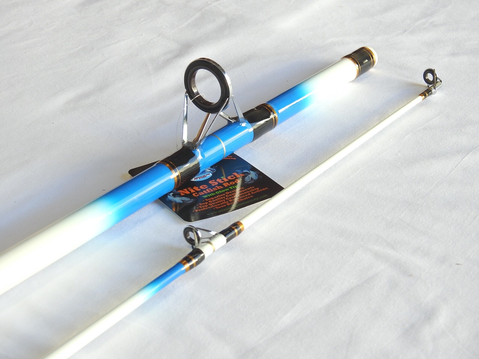 Classic Nite Stick Catfish Spinning Rod 9′ 2PC Glow Tip Blue