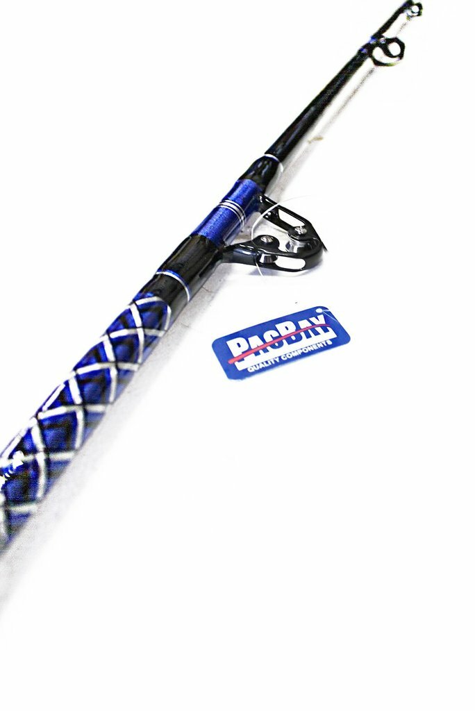 Xcaliber Marine Pair of Tournament Series 20-40lb Trolling Rods Blue and Silver