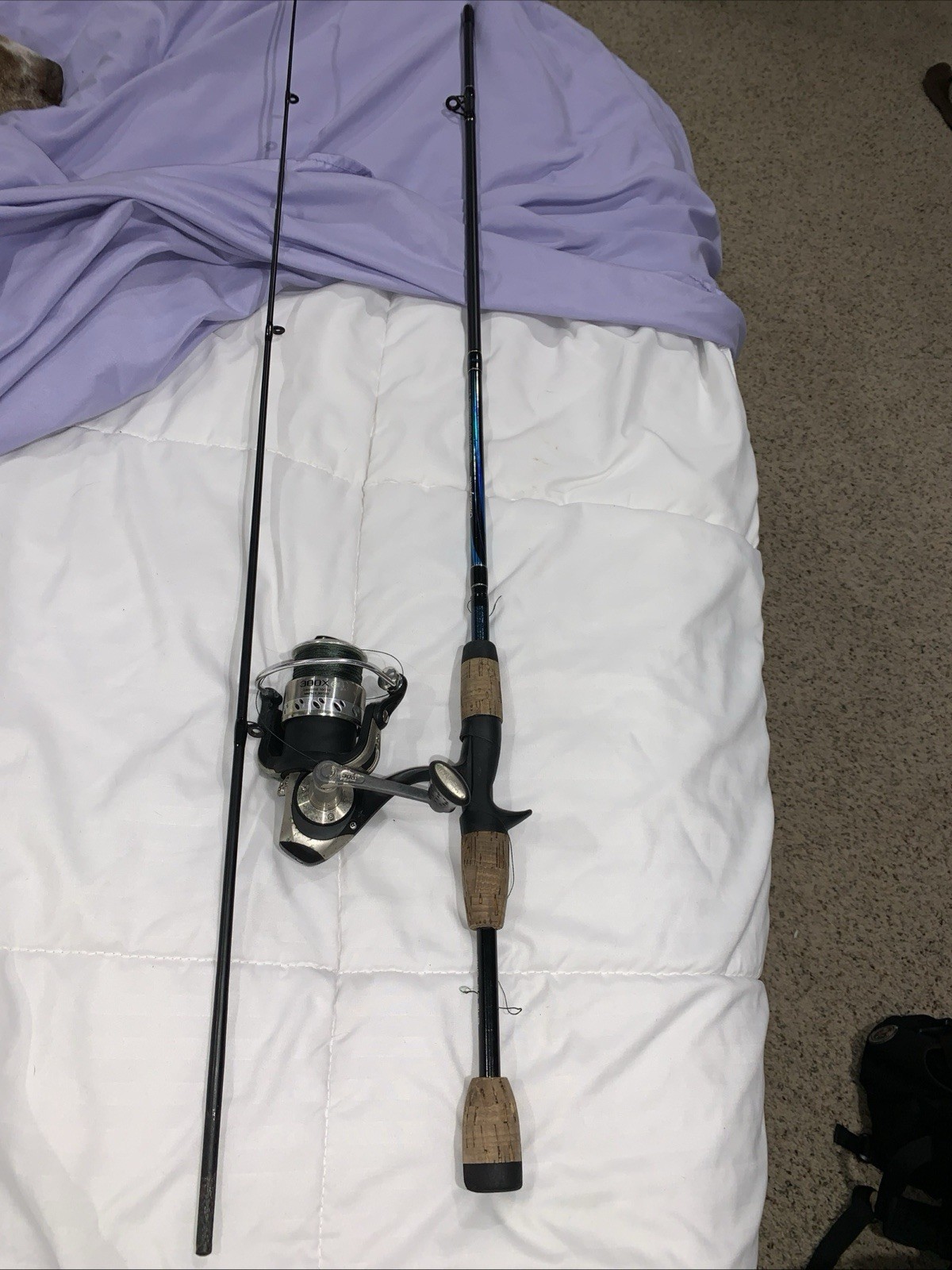 EUC Shakespeare Conquest Fishing Rod 6’ 2PC 6-12. Reel – Mitchell 300X Fair Cond