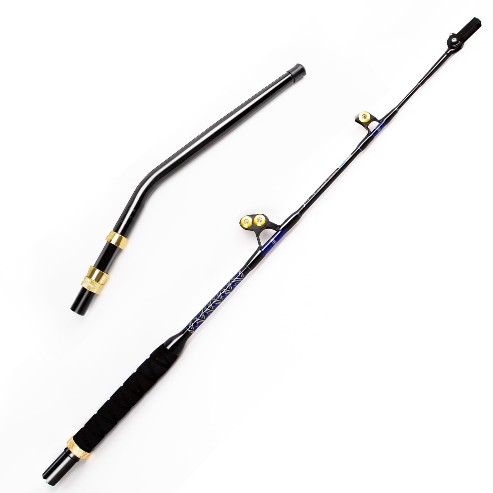 Bent Butt Fishing Rod, Deep Sea Fishing Pole with Swivel Tip for Saltwater an…