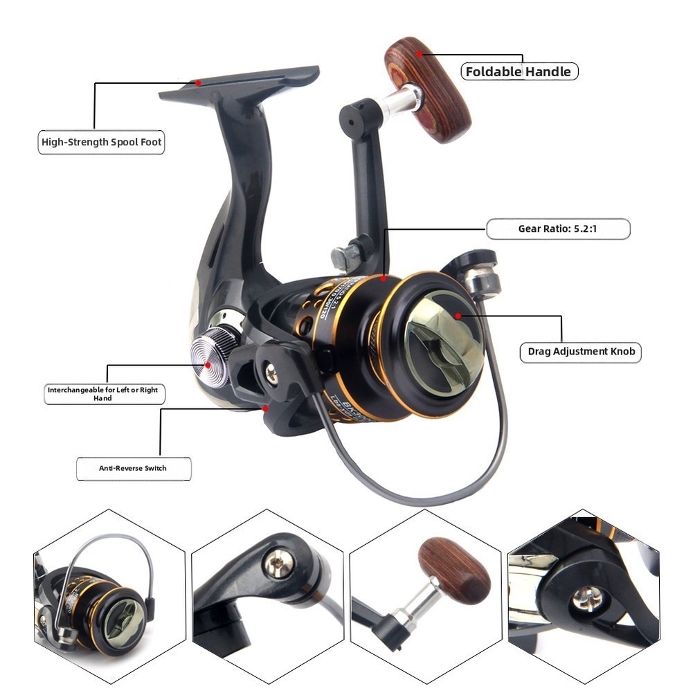 1.5m 1.8m 2.1m 2.4m Fishing Rod and Reel with Bait Set Line and Carry Bag