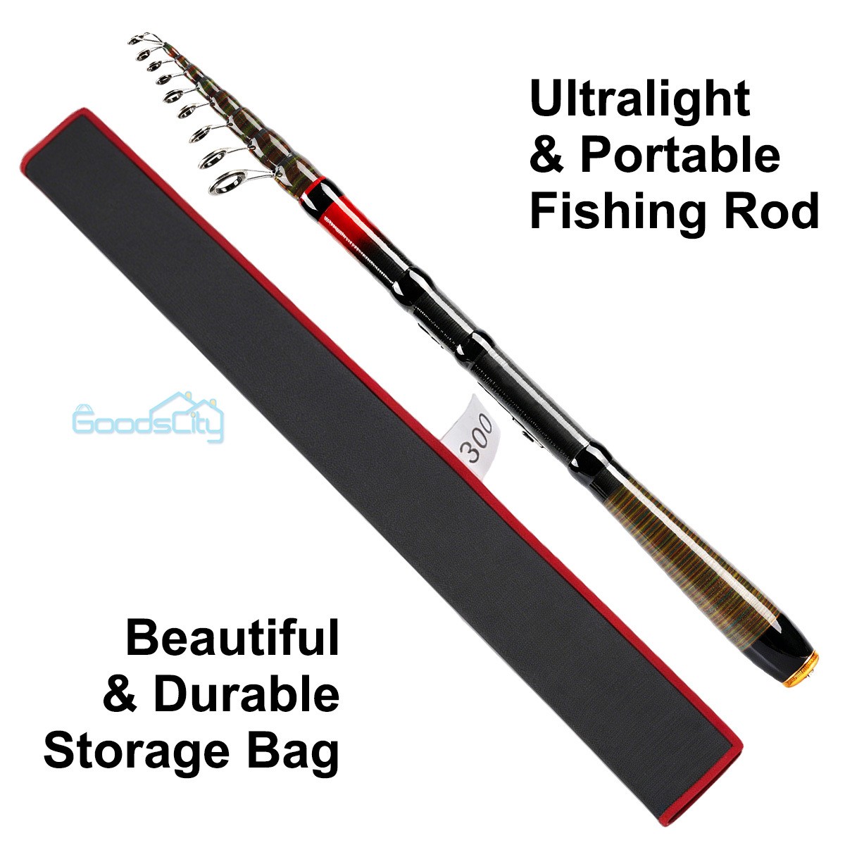 NEW Telescopic Fishing Rod Pole Heavy Duty Carbon Fiber Sea Saltwater Freshwater