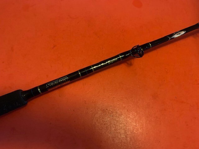 SEEKER BLACK STEEL GRAPHITE G 660H-6′ C 6 FOOT 30 TO 80 POUND RATED FISHING ROD