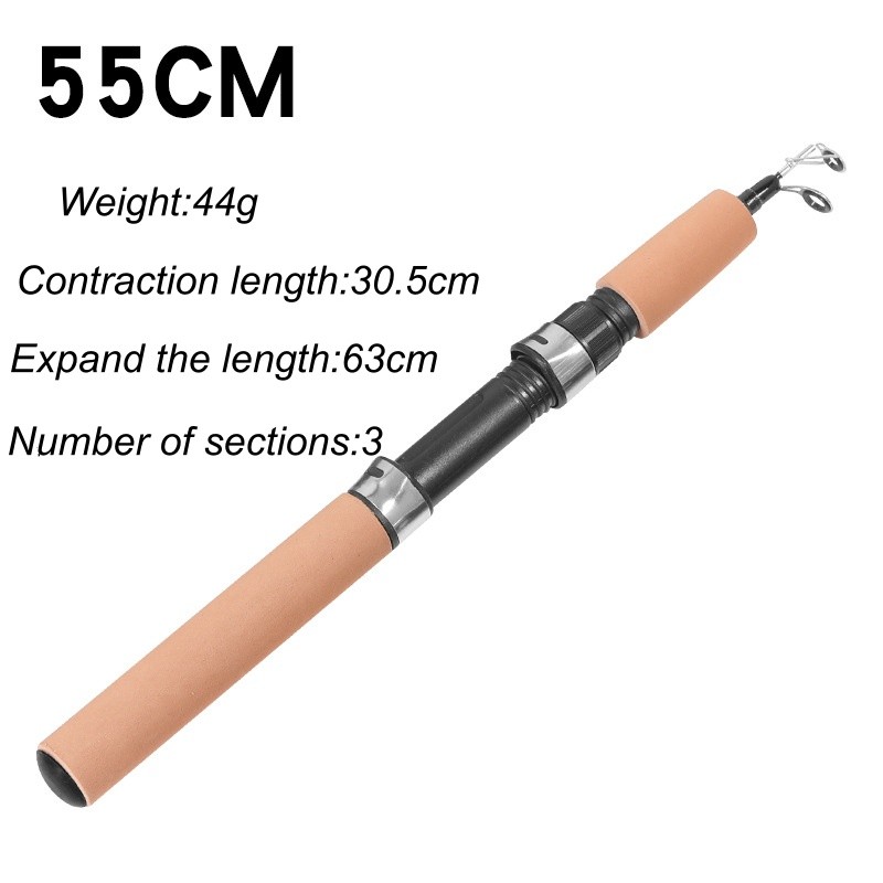 1pcs Telescopic Fly Fishing Rod Reel Kit Fishing Reel and Fiberglass Rod
