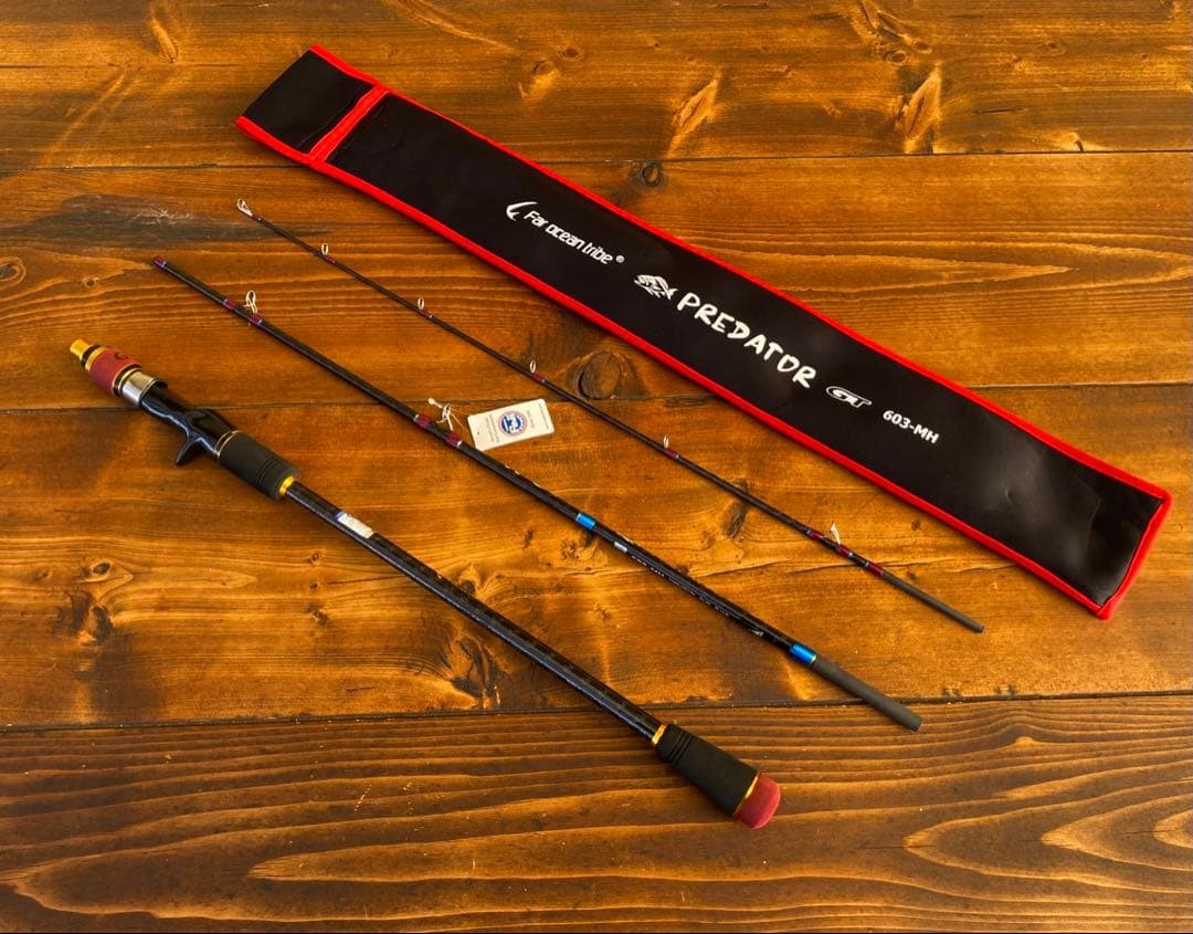 Jigging Rod 3-Piece Fuji Guides 6ft MH Multi-Use Saltwater Fishing