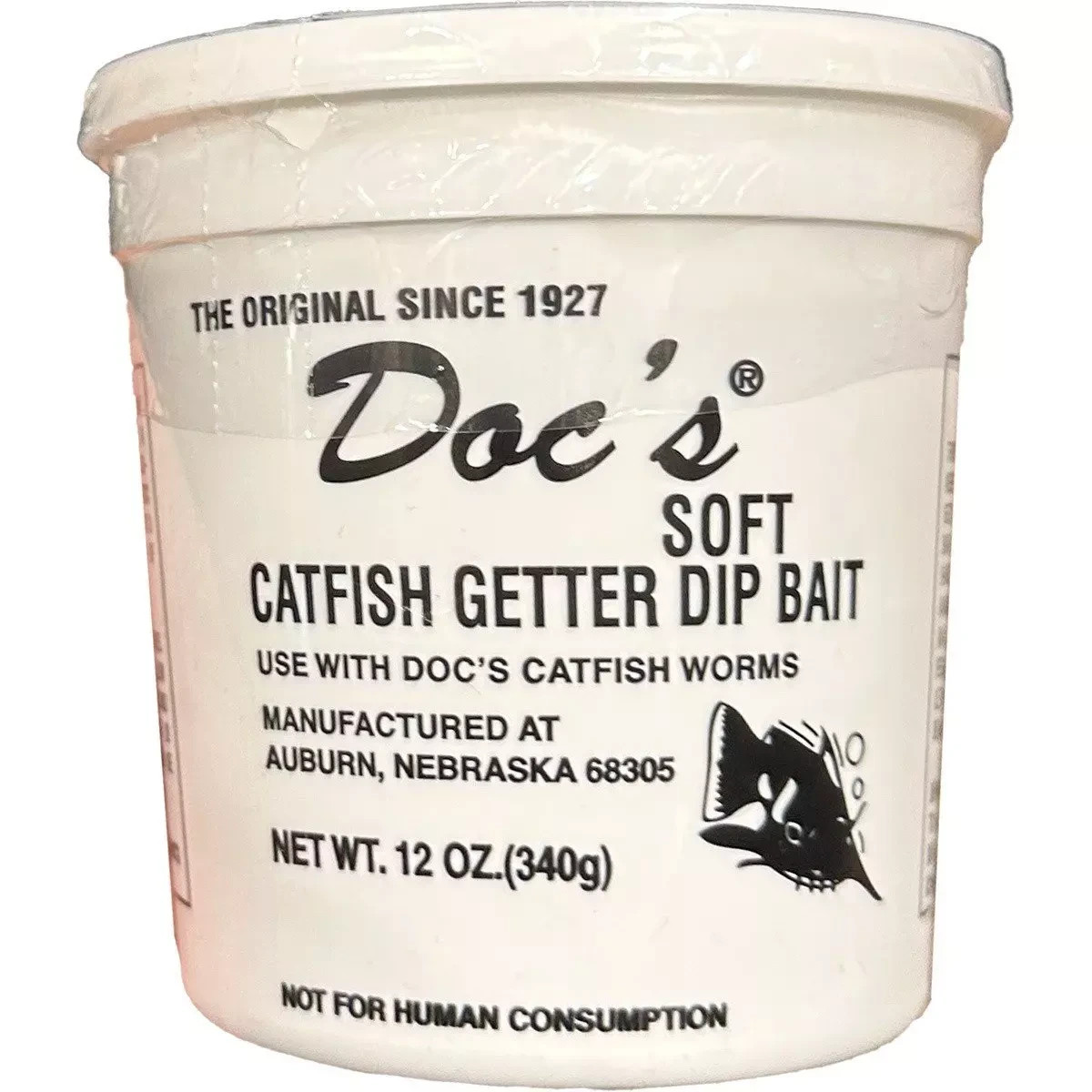 DOC’S REGULAR RECIPE CATFISH DIP BAIT, 12 OZ JAR