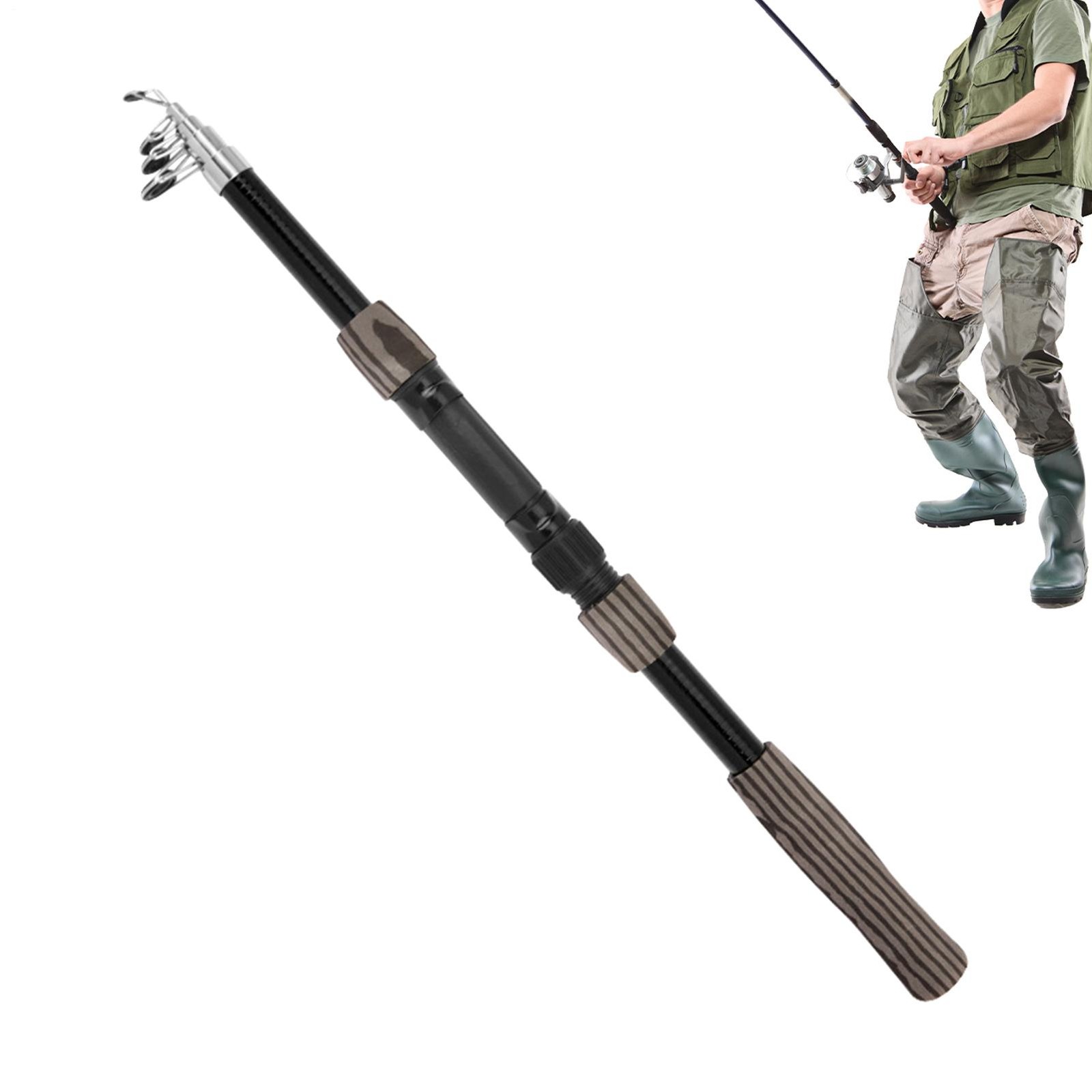 Portable Fishing Rod 180cm Lightweight Telescoping Pole Professional