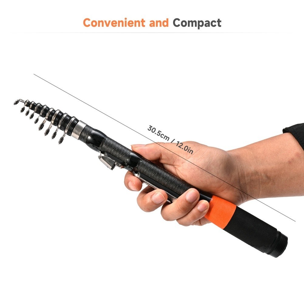 For MINI Fiberglass Sea Rod 30.5cm to 180cm Portable Rock Fishing Tool