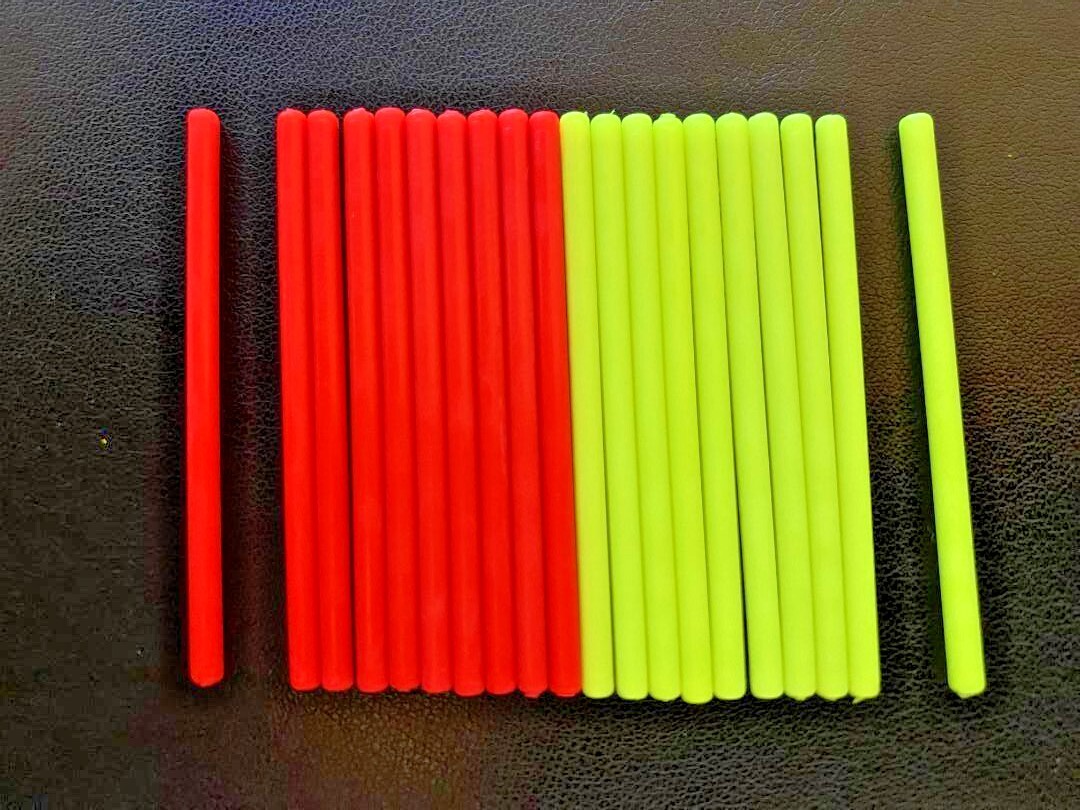 STONFO Fishing Pole Float Tips Stems ORANGE AND YELLOW 20 Pack 45mm long ART 10