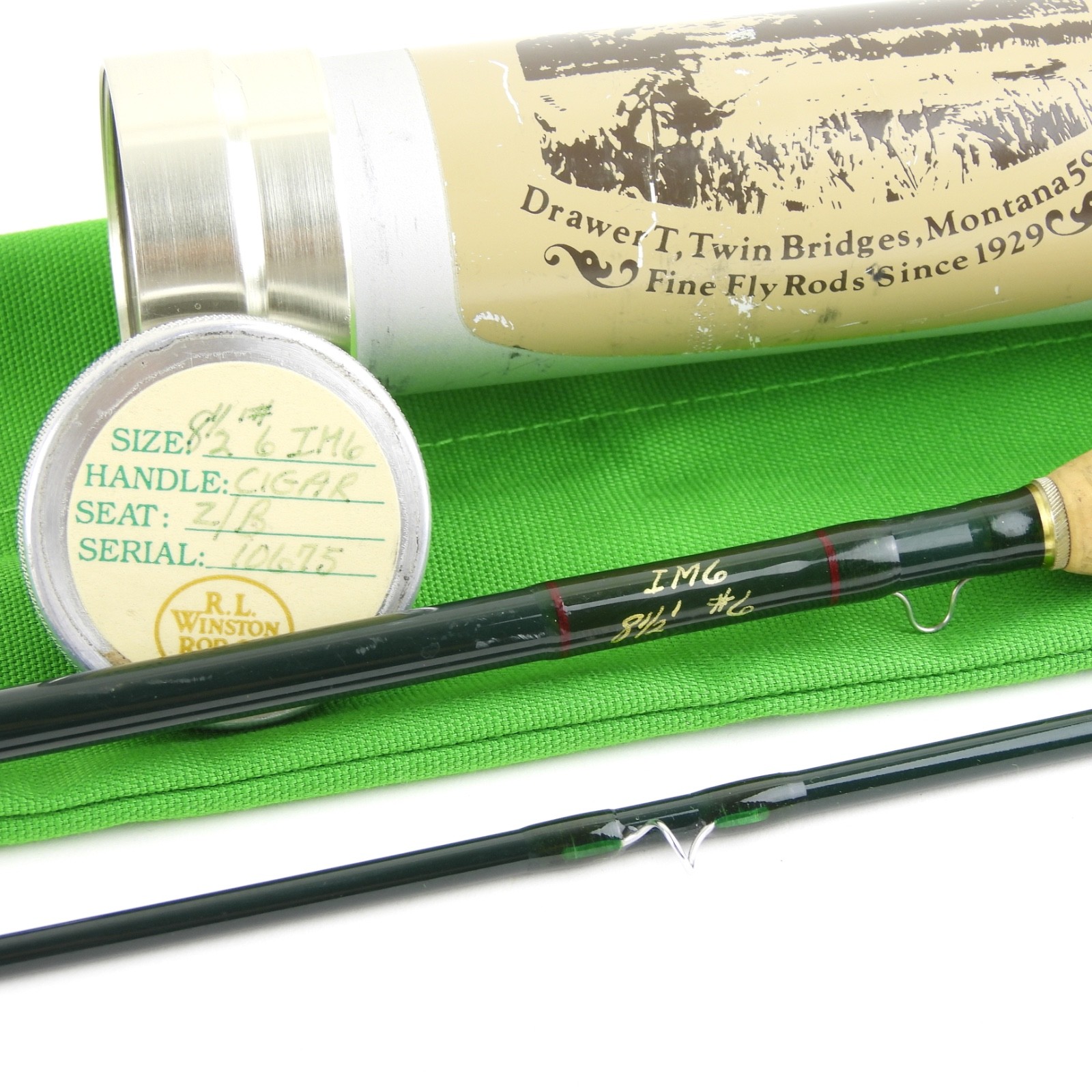 R.L. Winston IM6 Fly Fishing Rod. 8’ 6” 6wt. W/ Tube & Sock.