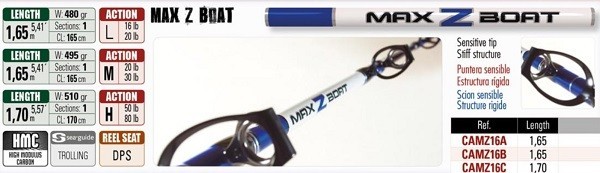 YUKI MAX Z BOAT Trolling Tuna Fishing Rods 1.65m 20-30lb