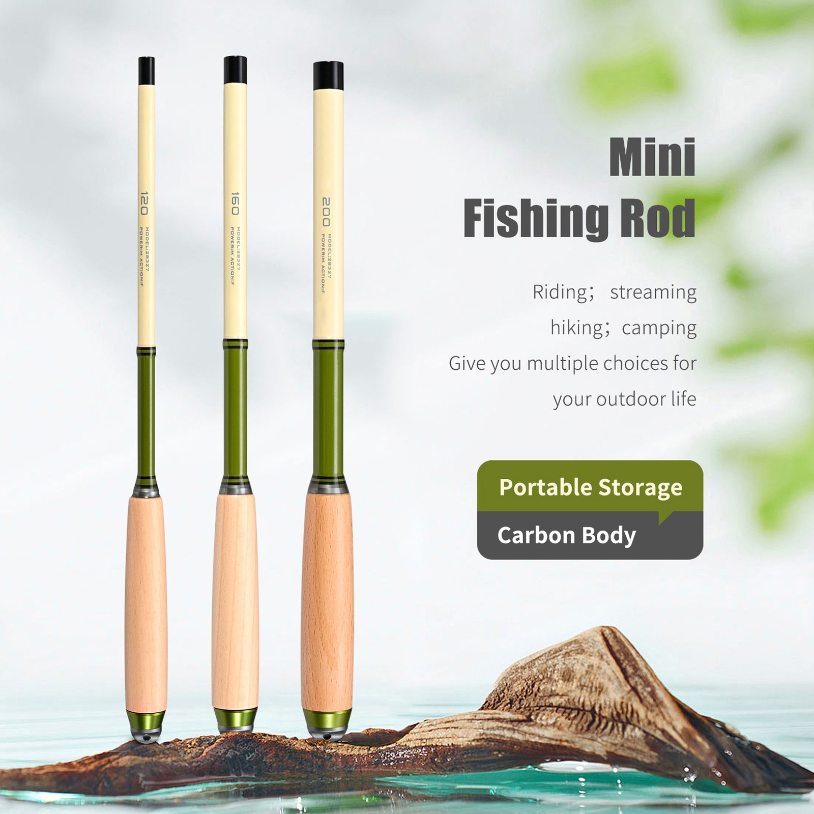 Extendable Fishing Pole Camping Mini Fishing Rod Telescopic Fishing Pole With