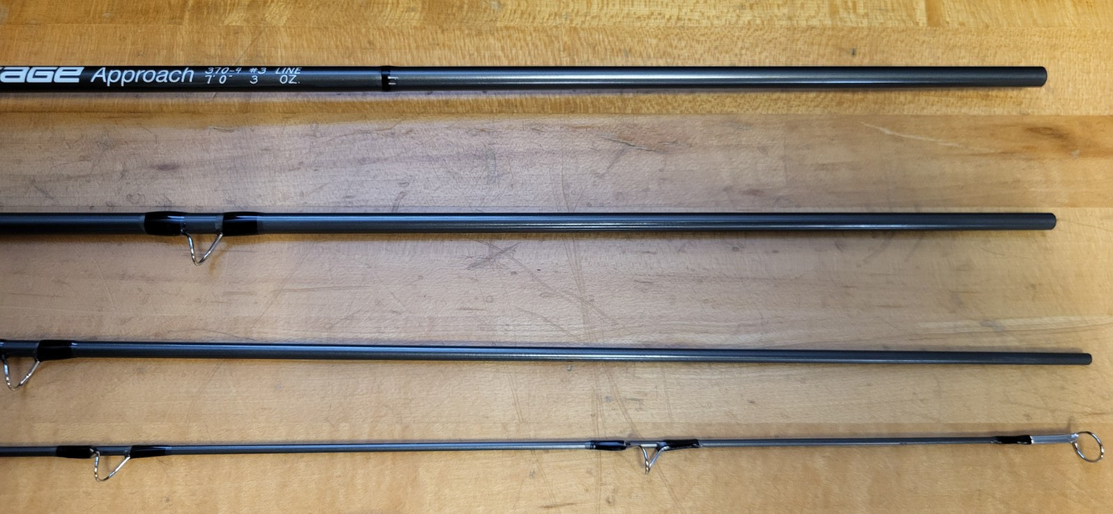 Sage Approach 370-4 7′ 3wt 4pc Fly Fishing Rod Graphite III Excellent condition