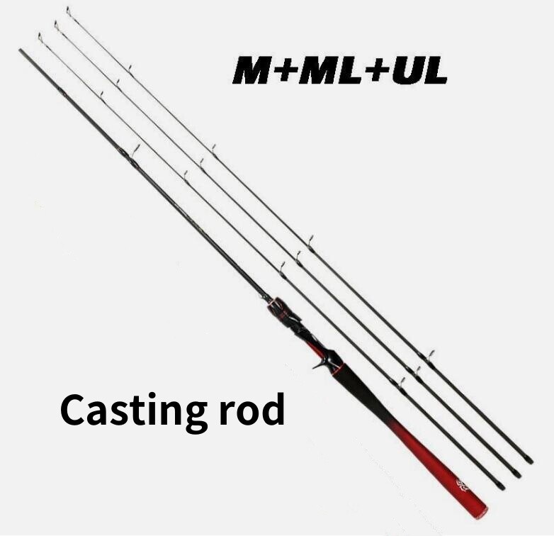 1.8M Lure Rod Casting Spinning Fishing Rod 30T Carbon Fiber Bait 4-25g Fast Pole